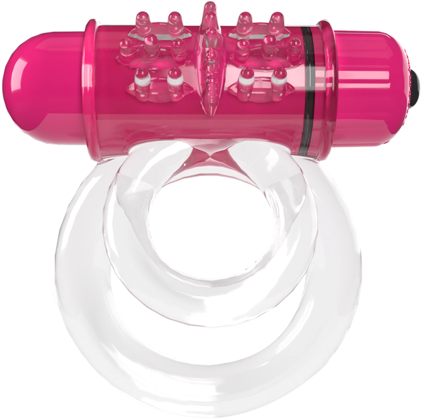 Screaming O Double O 6 4B Low Pitch Bass Vibrating Cock Ring Strawberry - - Vibrating Cock Rings