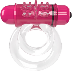 Screaming O Double O 6 4B Low Pitch Bass Vibrating Cock Ring Strawberry - - Vibrating Cock Rings