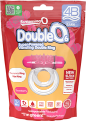 Screaming O Double O 6 4B Low Pitch Bass Vibrating Cock Ring Strawberry - - Vibrating Cock Rings