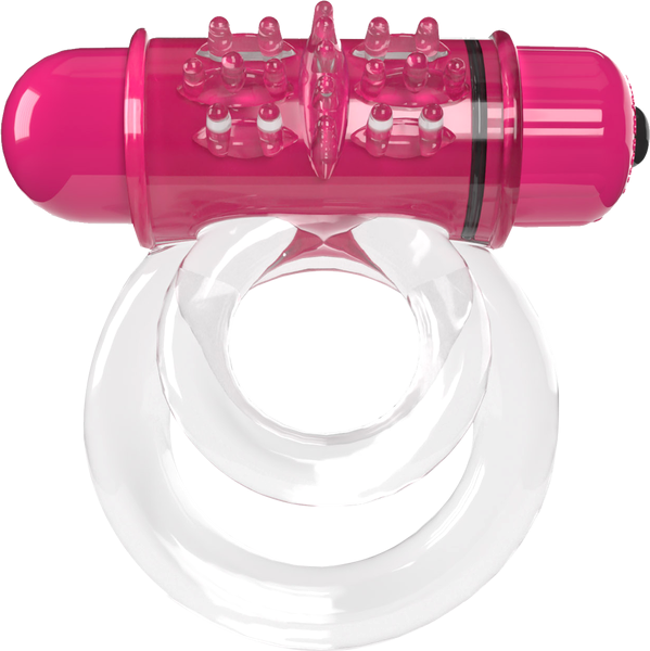 Screaming O Double O 6 4T High Pitch Treble Vibrating Dick Ring Strawberry - - Vibrating Cock Rings
