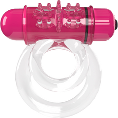Screaming O Double O 6 4T High Pitch Treble Vibrating Dick Ring Strawberry - - Vibrating Cock Rings