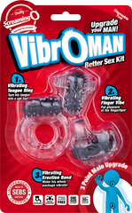Screaming O Vibroman Super Stretchy Vibrating Cock Ring Black - - Vibrating Cock Rings
