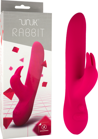 Seven Creations Unik Multi Function Rechargeable Rabbit Vibrator Red - - Rabbit Vibrators