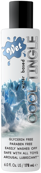 Wet Cool Tingle Water Based Adult Lubricant 178ml - - Water Based Lubes