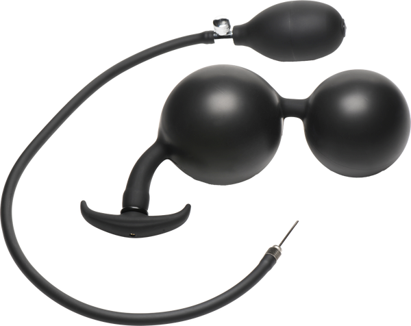 Master Series Ass Rattler Weighted Inflatable Silicone Anal Plug - - Butt Plugs