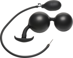 Master Series Ass Rattler Weighted Inflatable Silicone Anal Plug - - Butt Plugs