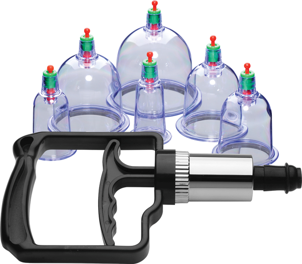 Master Series Sukshen Cupping Set With Acu Points 6 Piece - - Breast and Nipple Toys