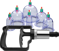 Master Series Sukshen Cupping Set With Acu Points 6 Piece - - Breast and Nipple Toys