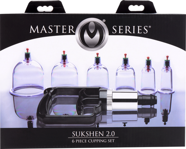 Master Series Sukshen Cupping Set With Acu Points 6 Piece - - Breast and Nipple Toys