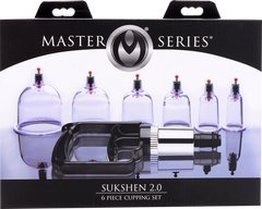 Master Series Sukshen Cupping Set With Acu Points 6 Piece - - Breast and Nipple Toys