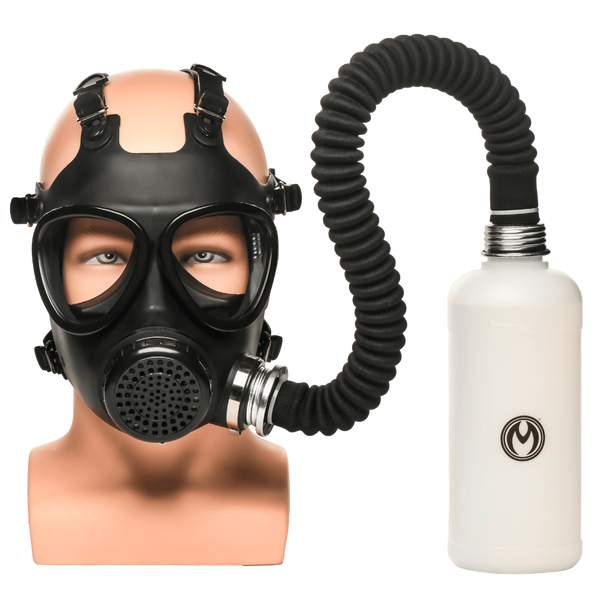 Master Series BDSM Play Inhaler Gas Mask With Bottle - - Bondage Hoods
