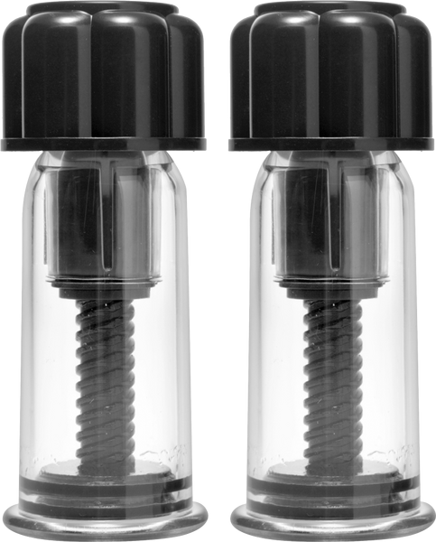 Master Series Black Maxxx Powerful Twist Nipple Suckers - - Nipple and Clit Clamps