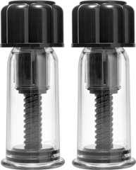 Master Series Black Maxxx Powerful Twist Nipple Suckers - - Nipple and Clit Clamps