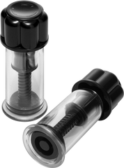 Master Series Black Maxxx Powerful Twist Nipple Suckers - - Nipple and Clit Clamps