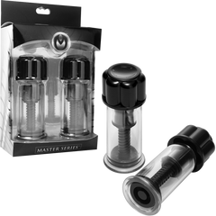 Master Series Black Maxxx Powerful Twist Nipple Suckers - - Nipple and Clit Clamps
