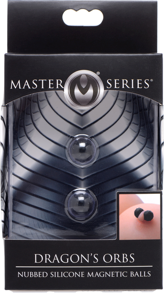 Master Series Dragons Orbs Nubbed Silicone Magnetic Nipple Ball - - Nipple and Clit Clamps