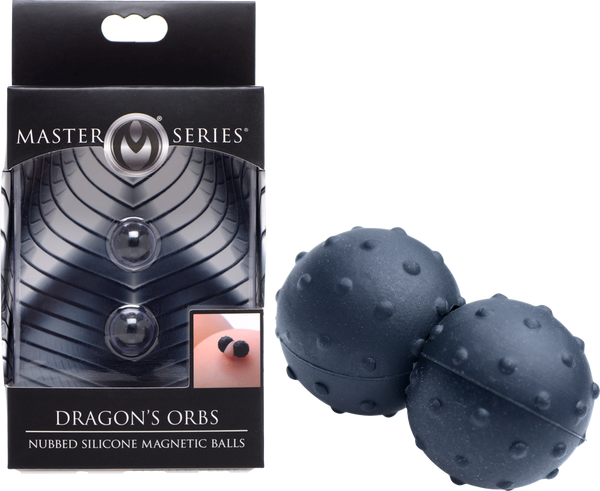 Master Series Dragons Orbs Nubbed Silicone Magnetic Nipple Ball - - Nipple and Clit Clamps