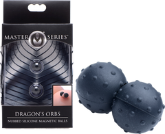 Master Series Dragons Orbs Nubbed Silicone Magnetic Nipple Ball - - Nipple and Clit Clamps