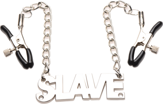 Master Series Enslaved Slave Chain BDSM Play Nipple Clamps - - Nipple and Clit Clamps