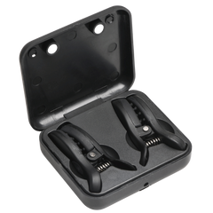 Master Series Dark Grip Vibrating BDSM Nipple Clamps - - Nipple and Clit Clamps