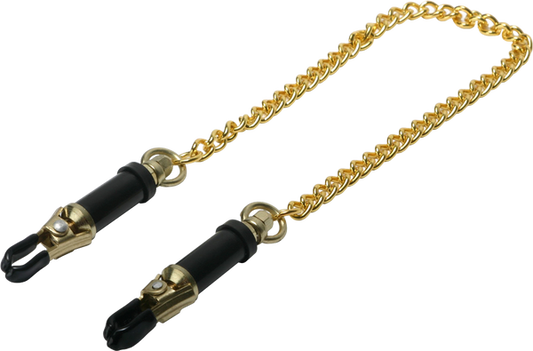 Master Series Deluxe Adjustable Bondage Nipple Clamps - - Nipple and Clit Clamps