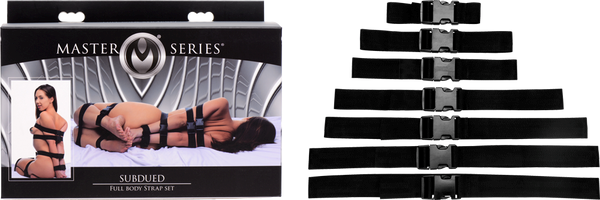 Master Series Subdued Full Body Bondage Strap Set - - Cuffs And Restraints