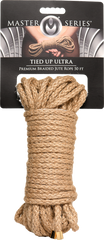 Master Series Tied Up Ultra Premium Braided Jute Bondage Rope 50 Feet - - Cuffs And Restraints