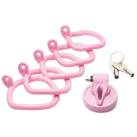 Master Series Pussification Vulva Male Chastity Cage - - Male Chastity