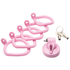 Master Series Pussification Vulva Male Chastity Cage - - Male Chastity