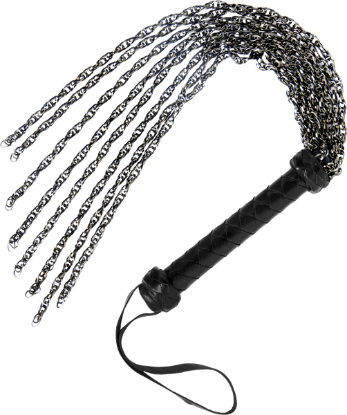 Master Series Gunmetal Chain Bondage Flogger - - Whips And Crops