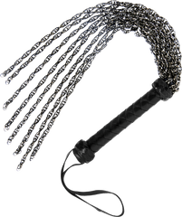 Master Series Gunmetal Chain Bondage Flogger - - Whips And Crops