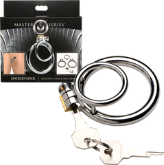 Master Series Locked Cock Locking Cock & Ball Ring - - Male Chastity