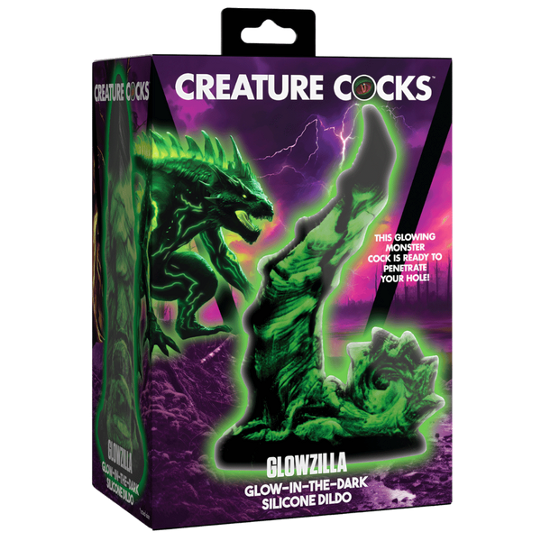 Creature Cocks Glowzilla Glow In the Dark Fantasy Silicone Dildo - - Realistic Dildos