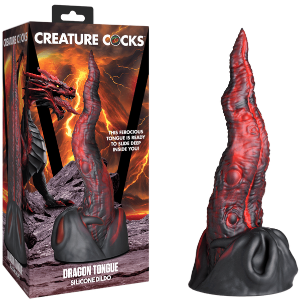 Creature Cocks Dragon Tongue Realistic Fantasy Silicone Dildo - - Realistic Dildos