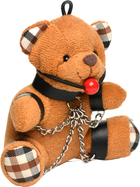 Master Series Gagged Teddy Bear Novelty Key Chain - - Party Gifts and Novelties
