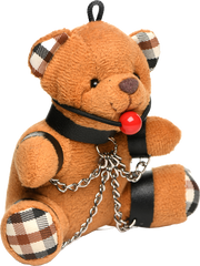 Master Series Gagged Teddy Bear Novelty Key Chain - - Party Gifts and Novelties