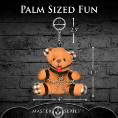 Master Series Gagged Teddy Bear Novelty Key Chain - - Party Gifts and Novelties