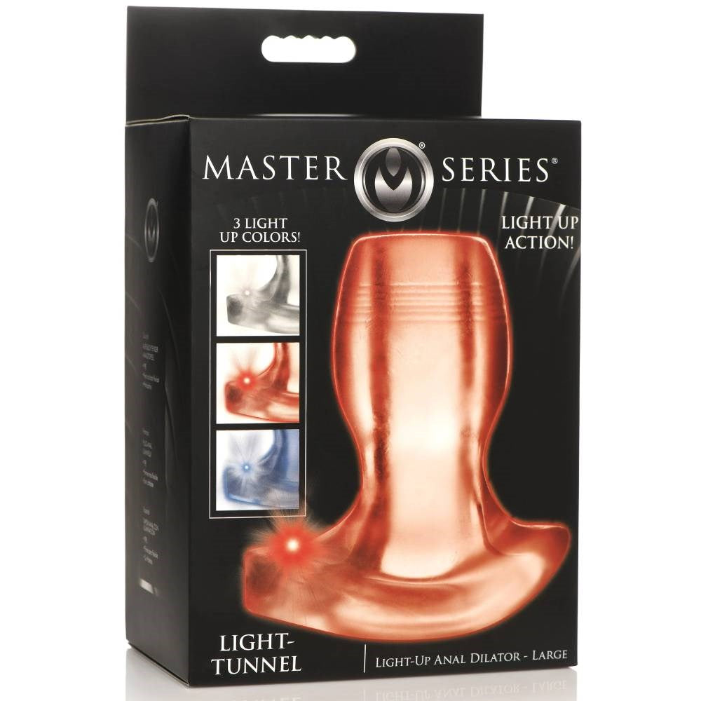 Master Series Light Tunnel Light Up Anal Dilator Butt Plug - - Butt Plugs