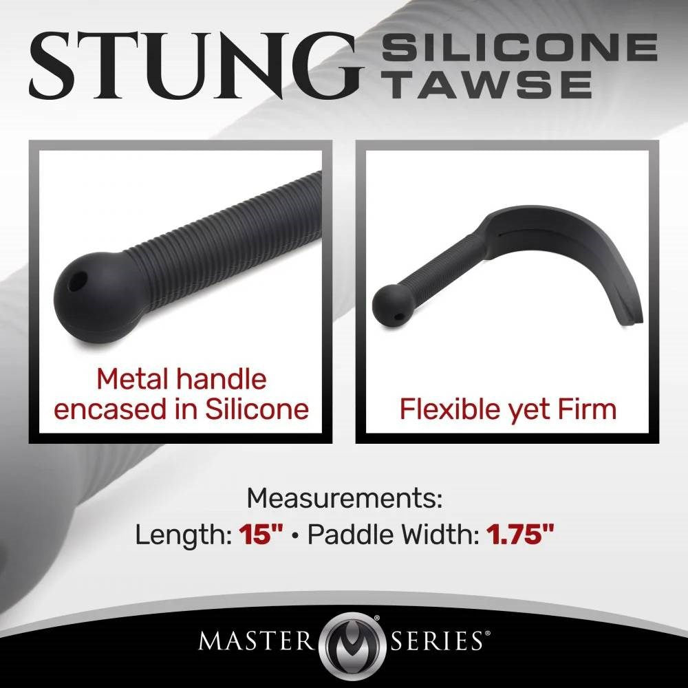 XR Brands Master Series Stung Silicone Bondage Play Tawse Split End Impact - - Paddles And Slappers