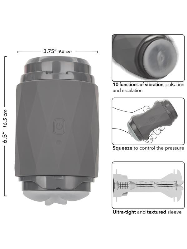 California Exotics Milk Master Vibro Squeeze Pussy Stroker with Pressure Control - Masturbators and Strokers