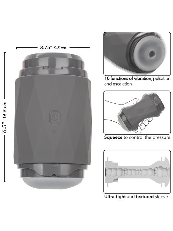 California Exotics Milk Master Vibro Squeeze Male Stroker with Pressure Control - - Masturbators and Strokers