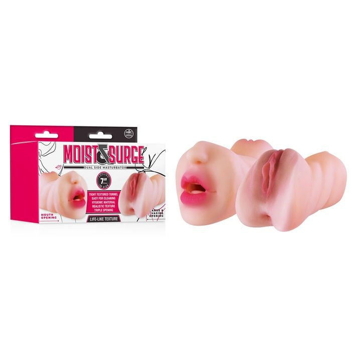 NANMA Corporation Excellent Power Moist and Surge Double Ended Mens Masturbator Flesh - - Realistic Butts And Vaginas