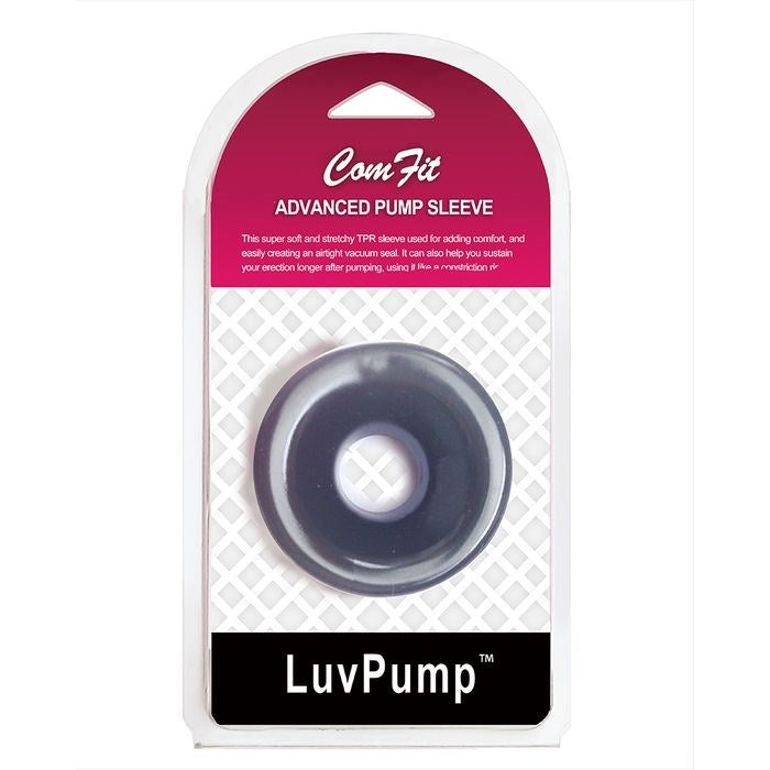 Shots Toys LuvPump ComFit Silicone Universal Penis Pump Sleeve Black Comfort - - Penis Sleeves and Extenders