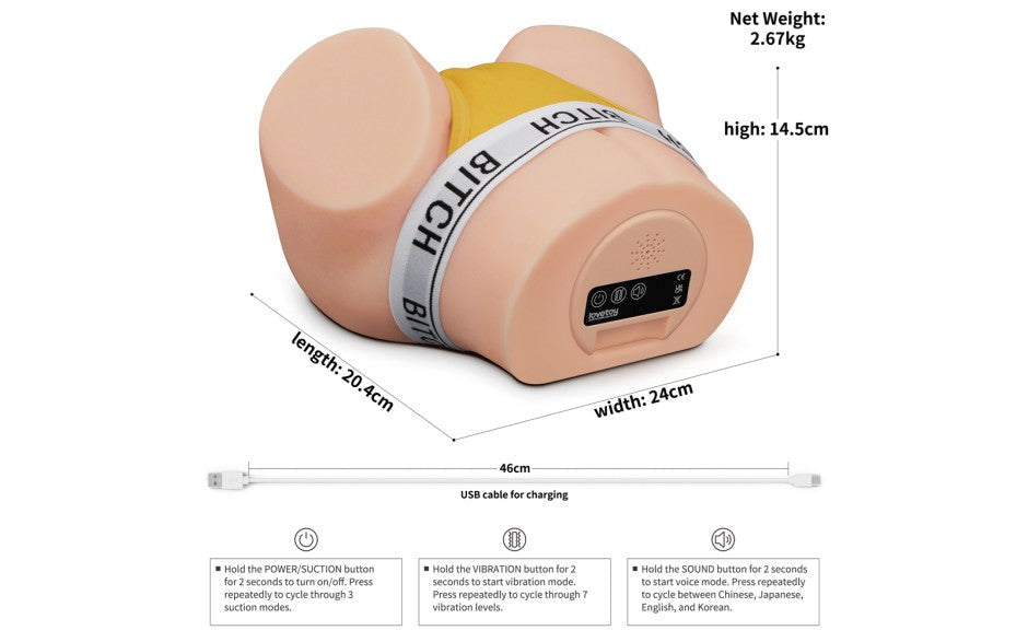 Lovetoy Streetgirls Jenny Automatic Pulse Realistic Pussy Ass Male Stroker - - Realistic Butts And Vaginas