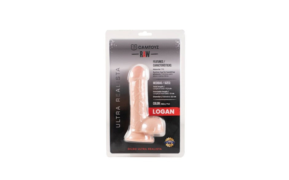 RAW Raw Logan Ultra Realistic Double Layered Dildo with Dual Layer TPE - - Realistic Dildos