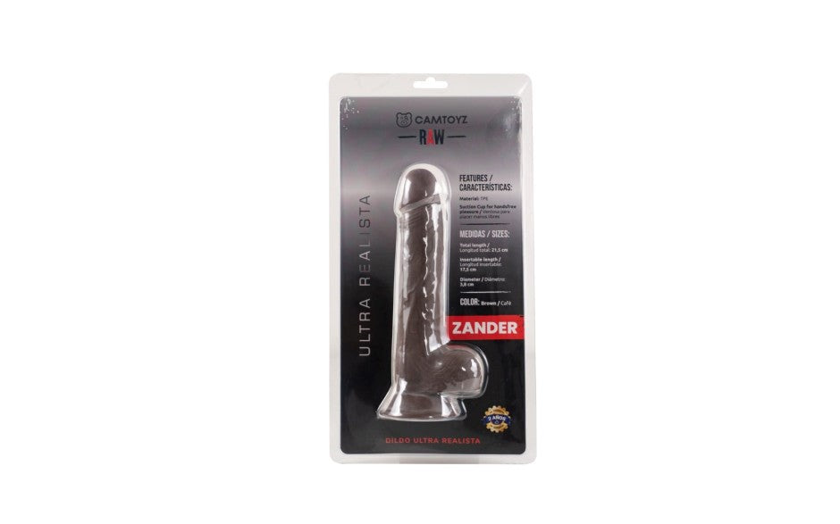 RAW Raw Zander Ultra Realistic Suction Cup Dildo 25.8cm with Veining - - Realistic Dildos