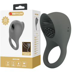 Pretty Love Nimbus 12 Function Master Vibrating Cock Ring Grey - - Vibrating Cock Rings
