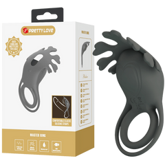 Pretty Love Ruben 7 Function Master Vibrating Cock Ring Grey - - Vibrating Cock Rings