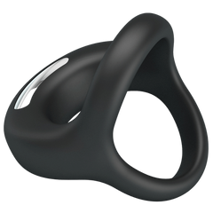 Pretty Love Elliott 10 Function Vibrant Penis Ring Black - - Vibrating Cock Rings