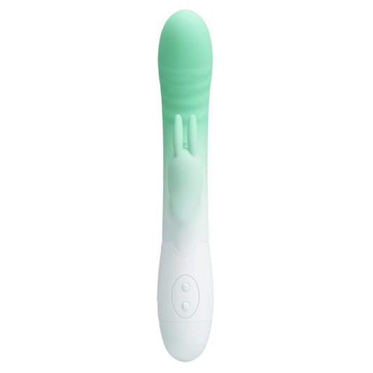 Pretty Love Cerberus 30 Function Vibrating Rabbit Massager Seafoam / White - - Rabbit Vibrators